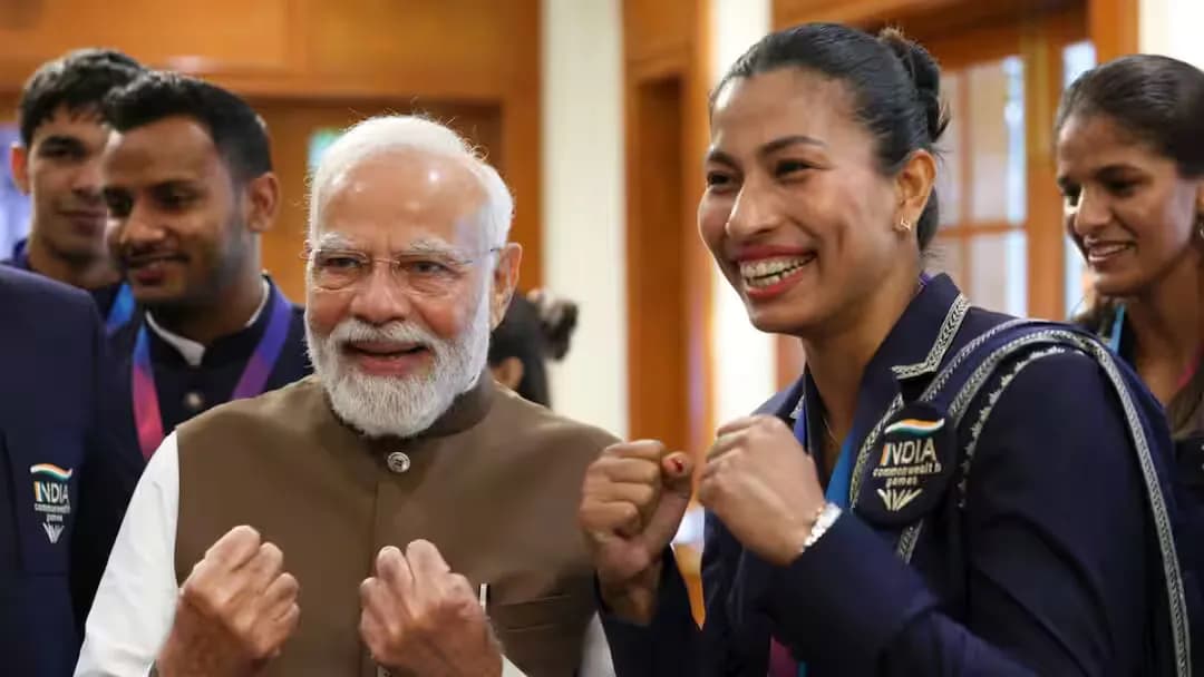 PM Modi ने Lovlina Borgohain की तारीफ, Glasgow में गलत Map पर उठाई थी आवाज PM Modi ने Lovlina Borgohain की तारीफ, Glasgow में गलत Map पर उठाई थी आवाज