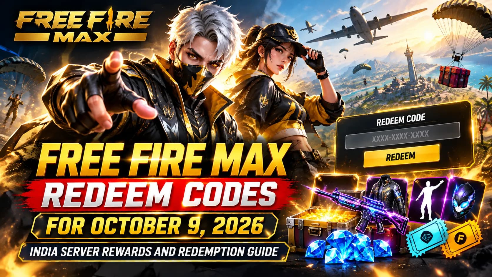 Garena Free Fire MAX Redeem Code 9 October 2026: कोड कैसे रिडीम करें और क्या रिवॉर्ड मिल सकते हैं Garena Free Fire MAX Redeem Code 9 October 2026: कोड कैसे रिडीम करें और क्या रिवॉर्ड मिल सकते हैं
