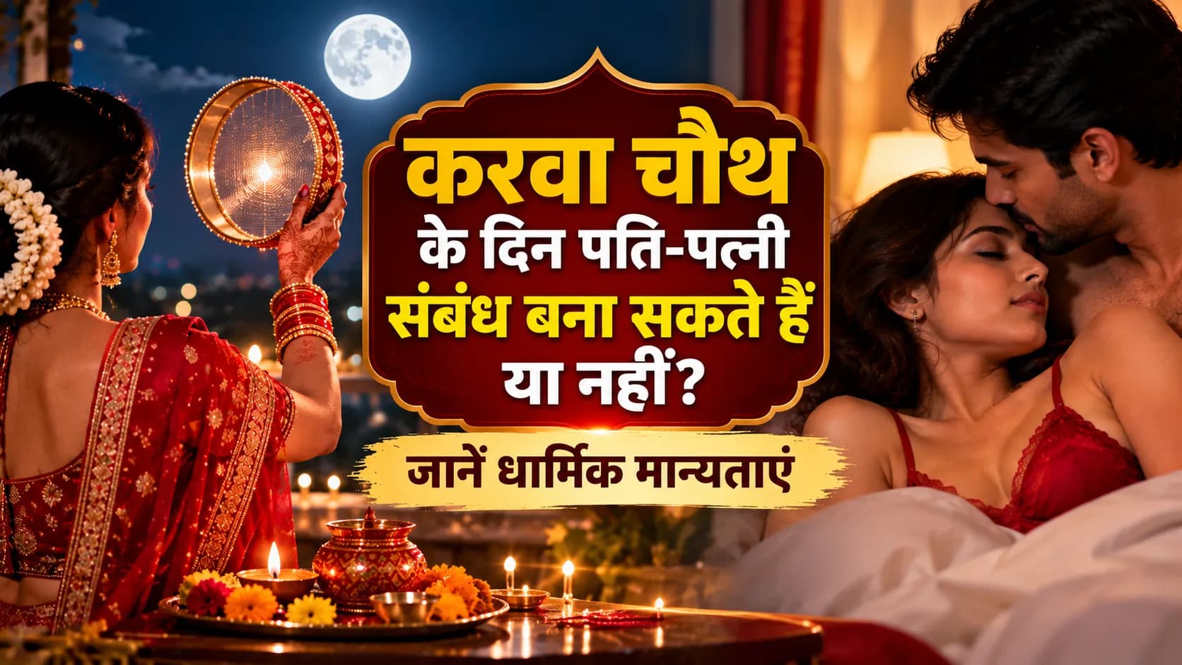 करवा चौथ के दिन पति-पत्नी संबंध बना सकते हैं या नहीं? जानें धार्मिक मान्यताएं करवा चौथ के दिन पति-पत्नी संबंध बना सकते हैं या नहीं? जानें धार्मिक मान्यताएं
