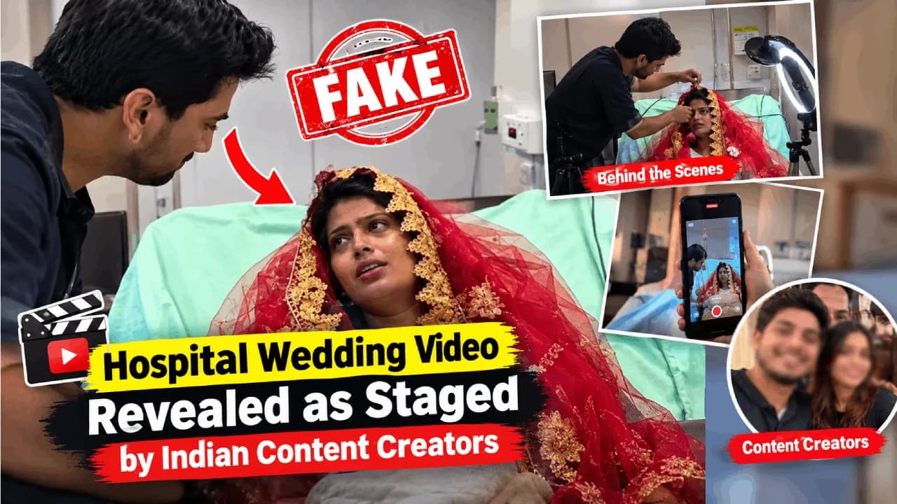 Hospital Wedding Video Fact Check: अस्पताल में प्रेमिका से शादी का वायरल वीडियो निकला स्क्रिप्टेड, जानिए पूरी सच्चाई Hospital Wedding Video Fact Check: अस्पताल में प्रेमिका से शादी का वायरल वीडियो निकला स्क्रिप्टेड, जानिए पूरी सच्चाई