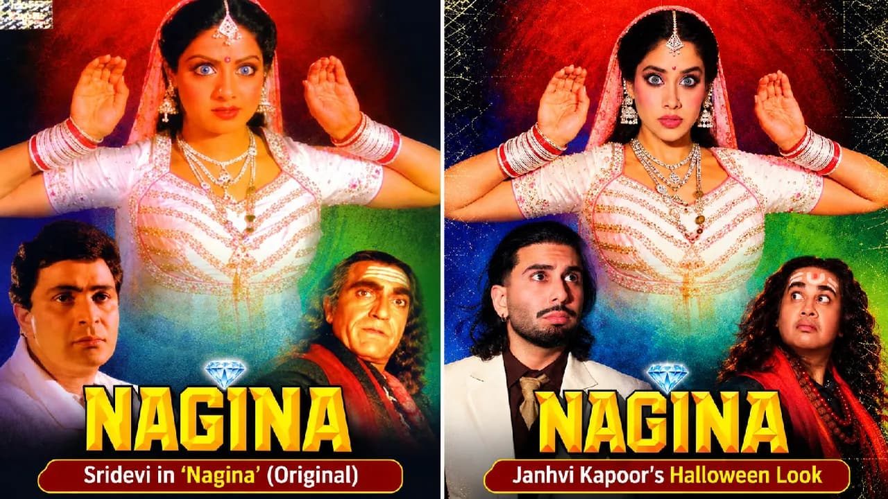 Janhvi Kapoor ने Halloween पर दोहराया मां Sridevi का 'Nagina' लुक, Orry बने Rishi Kapoor; Khushi बोलीं- You Have Won Halloween Janhvi Kapoor ने Halloween पर दोहराया मां Sridevi का 'Nagina' लुक, Orry बने Rishi Kapoor; Khushi बोलीं- You Have Won Halloween