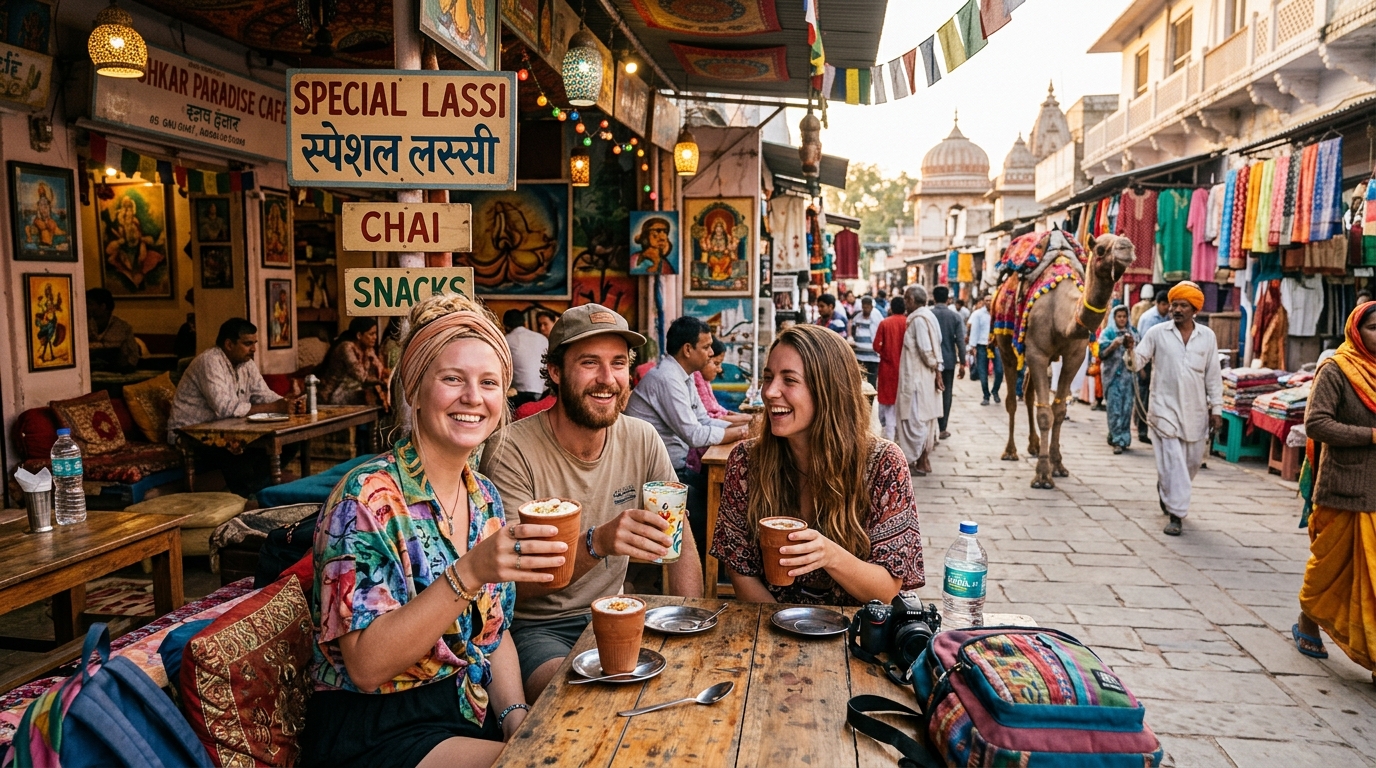 Cafe tourists enjoying 202604081800