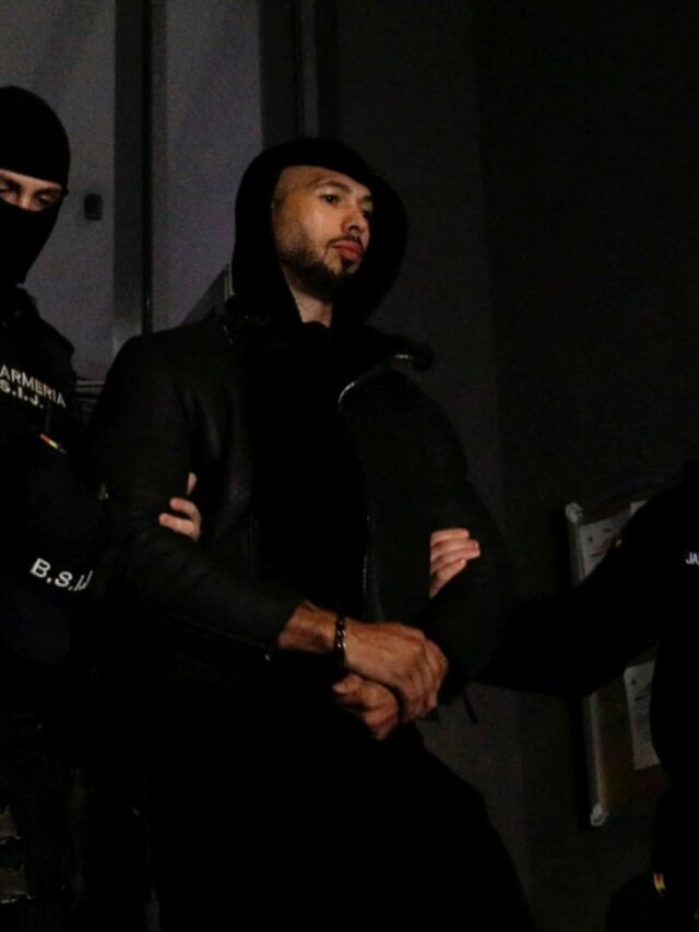 Andrew Tate arrested in Romania over human trafficking case.