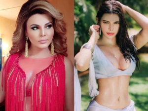 rakhi sawant teams up with sherlyn chopra as the duo takes on adil khan