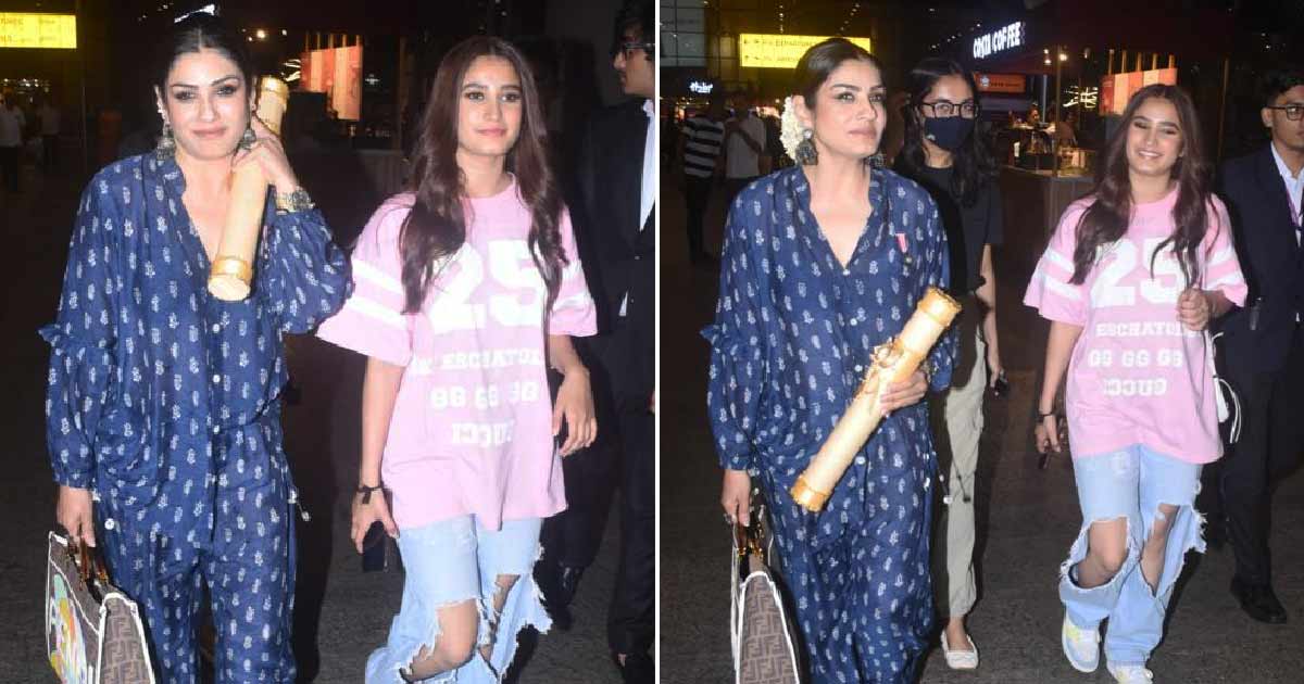 raveena tandon gets angry as fan pushes her daughter 01