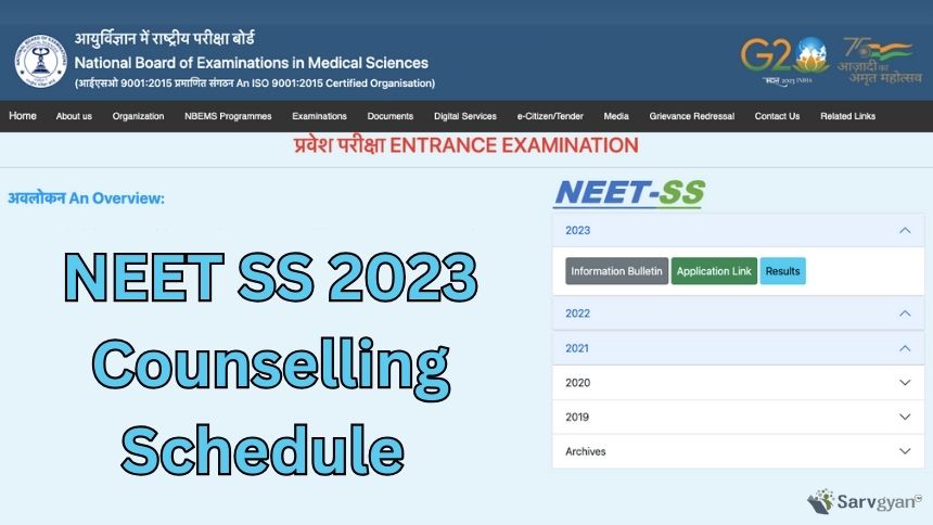 NEET SS 2023 counselling