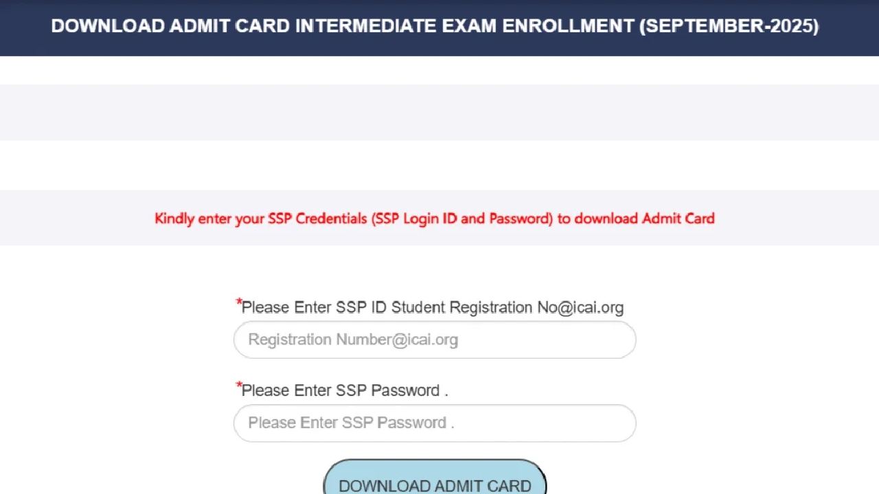 ICAI CA Foundation Admit Card ICAI CA Foundation Admit Card 2026