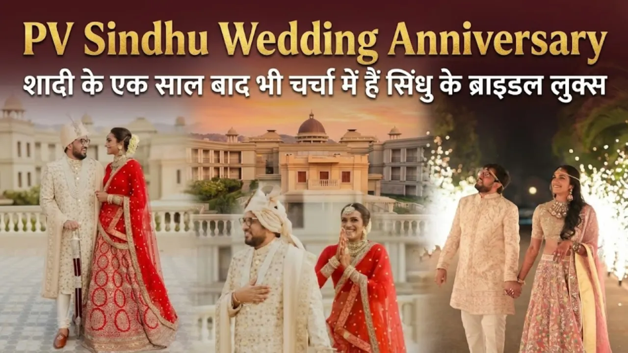 पीवी सिंधु Wedding Anniversary: शादी के एक साल बाद भी चर्चा में हैं सिंधु के ब्राइडल लुक्स