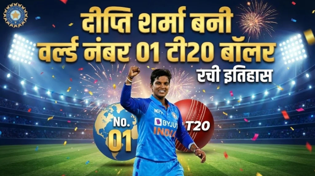 दीप्ति शर्मा बनी वर्ल्ड नंबर 01 टी20 बॉलर रची इतिहास