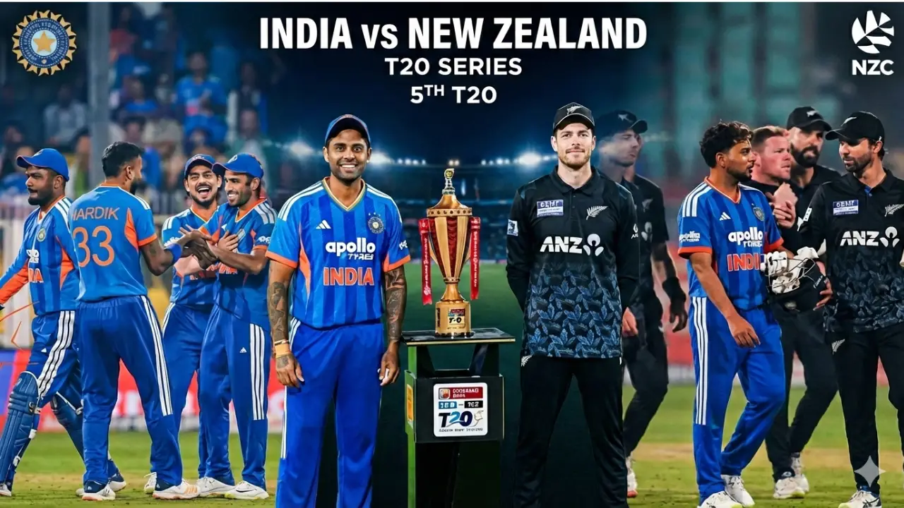 IND vs NZ 5th T20 मैच डिटेल्स: लाइव टेलीकास्ट, स्ट्रीमिंग और वेन्यू