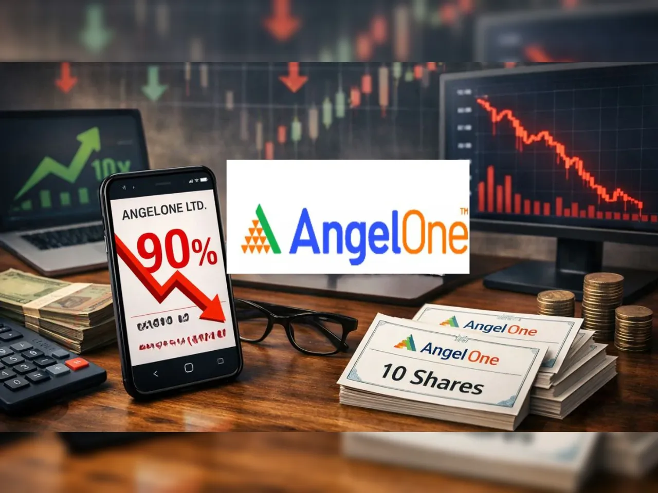 Angel One स्टॉक स्प्लिट 2026: 1:10 स्प्लिट के बाद 90% गिरावट केवल तकनीकी समायोजन