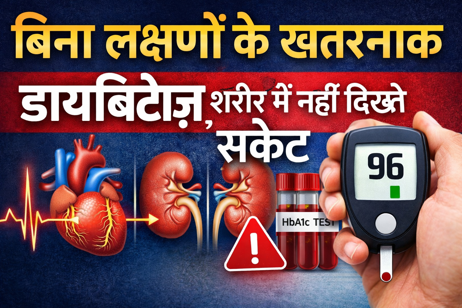 बिना लक्षणों के खतरनाक हो सकती है डायबिटीज, शरीर में नहीं दिखते कोई संकेत