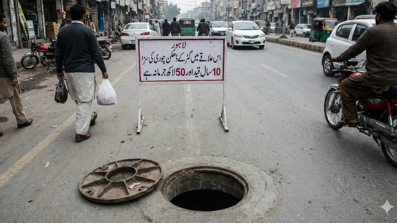 पाकिस्तान मैनहोल ढक्कन चोरी कानून