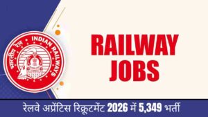 रेलवे अप्रेंटिस रिक्रूटमेंट 2026