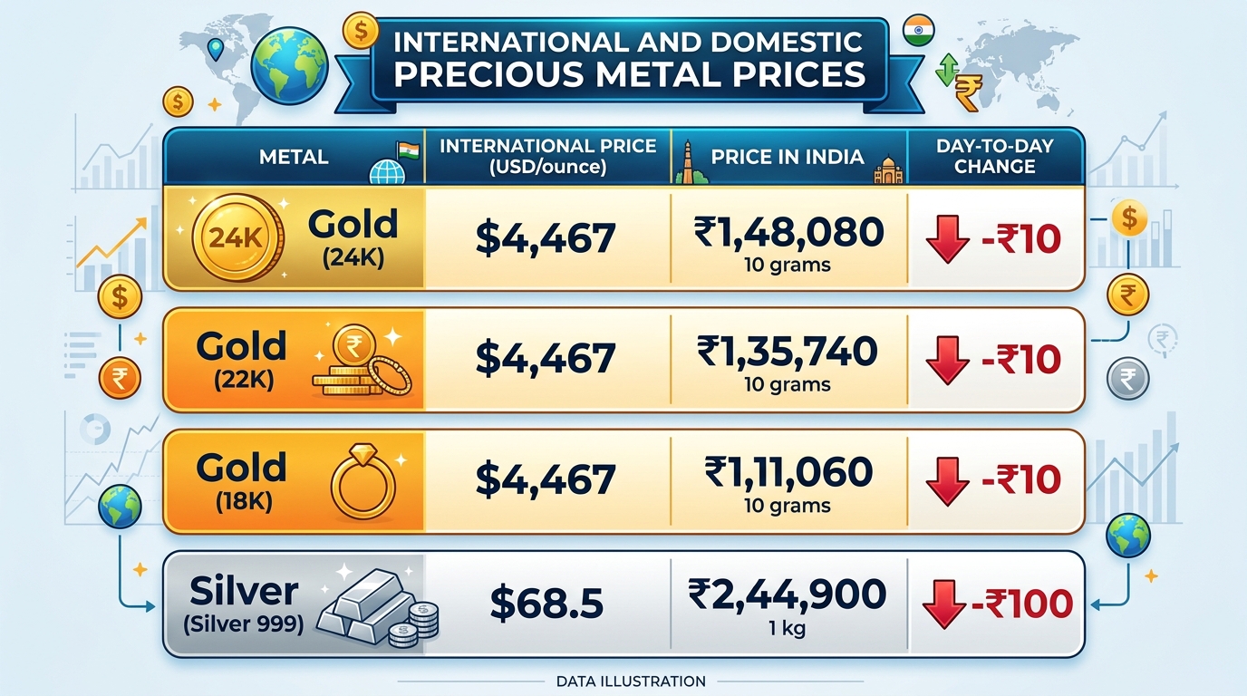 इंटरनेशनल मार्केट: सोने में नरमी लेकिन डर अभी बाकी