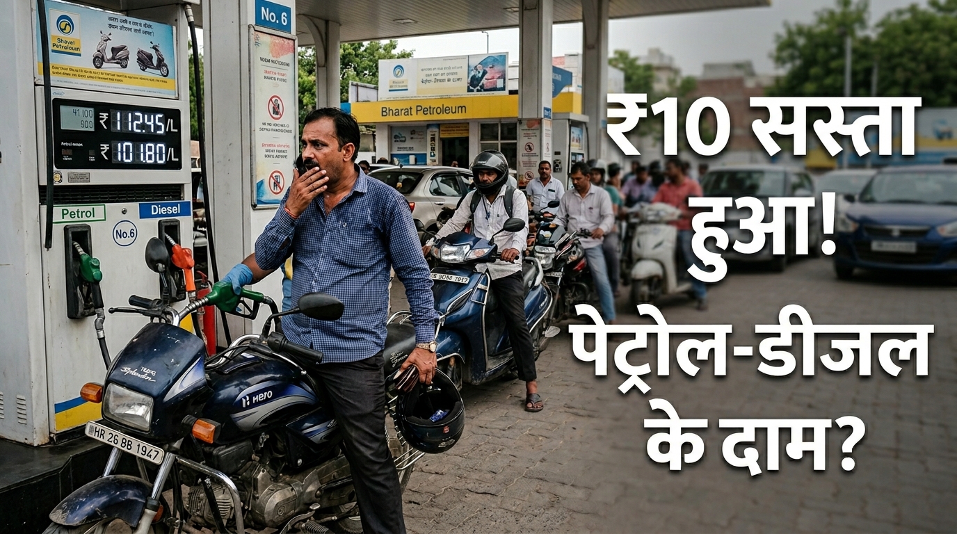 भारत में पेट्रोल-डीजल एक्साइज ड्यूटी में ₹10 की कटौती