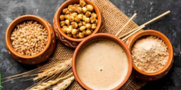 Drinking Sattu Sherbet