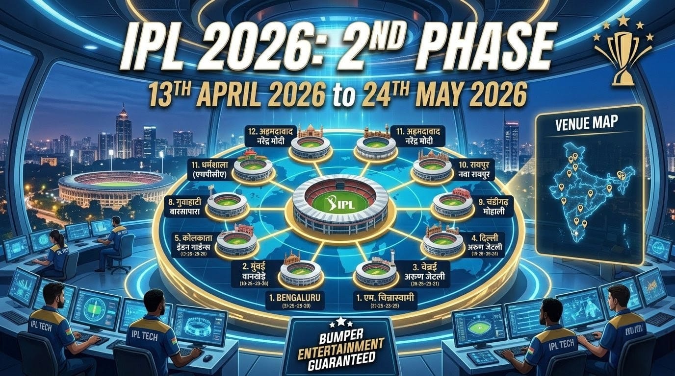 ipl 2026 2nd phase venue