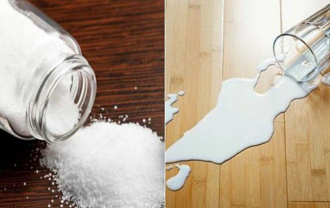 milk spilling from hands