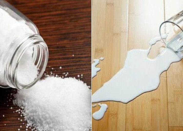 milk spilling from hands