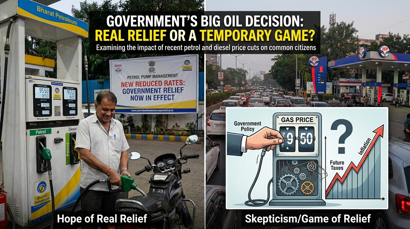 भारत में पेट्रोल-डीजल एक्साइज ड्यूटी में ₹10 की कटौती