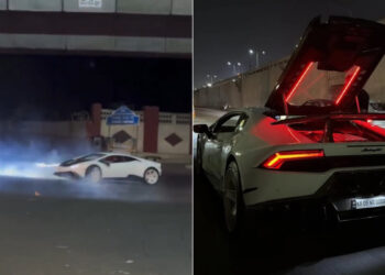 बेंगलुरु लेम्बोर्गिनी स्टंट