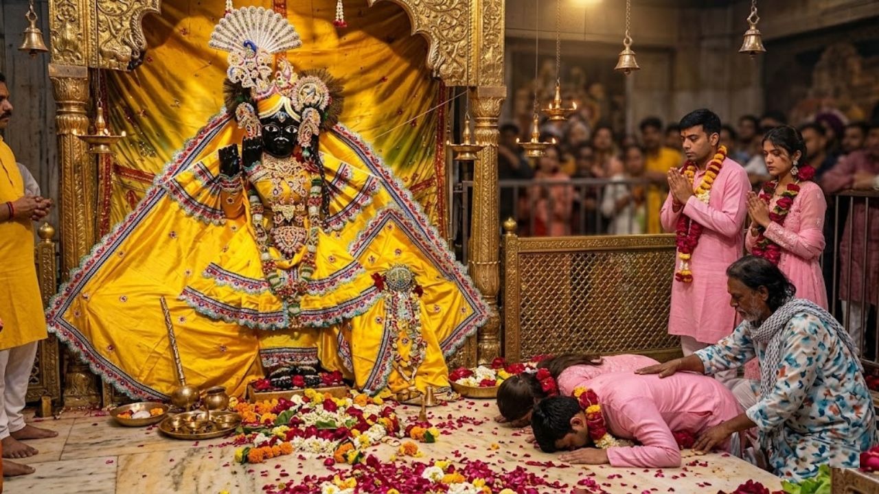 वृंदावन के Banke Bihari Temple में रिंग वृंदावन के Banke Bihari Temple में रिंग
