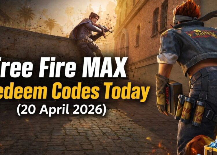 Free Fire MAX Redeem Codes Today (20 April 2026) – फ्री स्किन्स, वेपन्स और Rewards कैसे पाएं