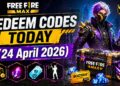 Free Fire Max Redeem Codes Today (24 April 2026)
