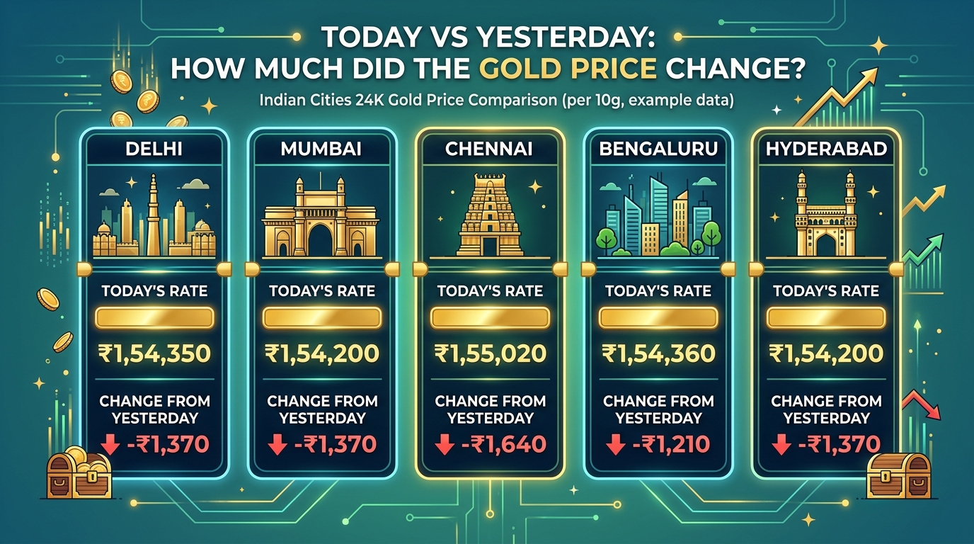 आज बनाम कल: सोने के दाम में कितना बदलाव?