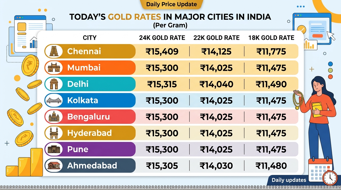Gold rates in 202604101314 आज भारत के बड़े शहरों में सोने का रेट (प्रति ग्राम)