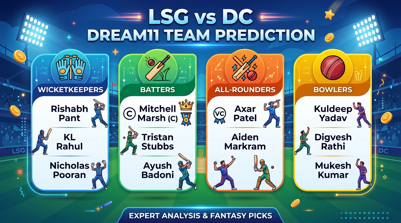 LSG vs DC Dream11 Team Prediction
