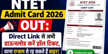 NTET Admit Card 2026 OUT