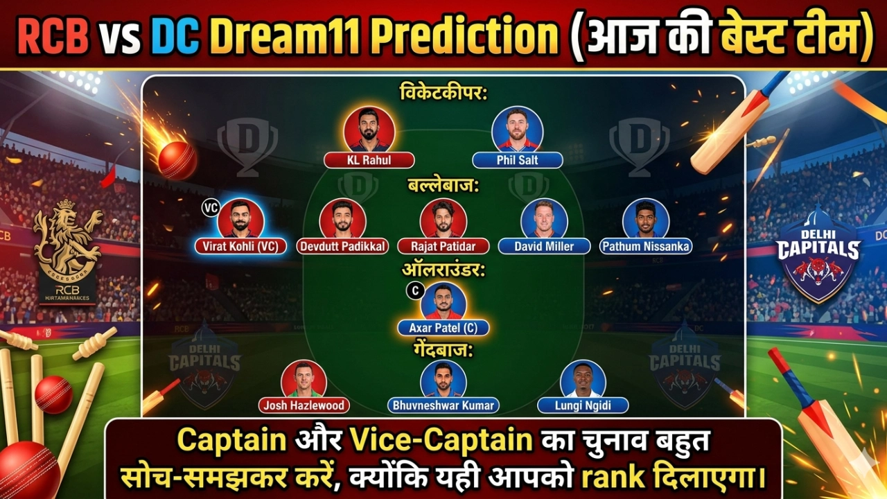 RCB vs DC Dream11 Prediction 2026