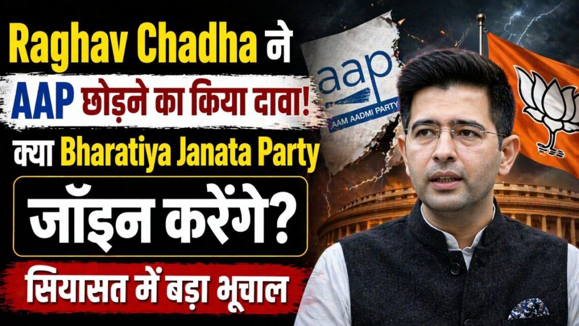Raghav Chadha ने AAP छोड़ने का किया दावा क्या Bharatiya Janata Party जॉइन करेंगे सियासत में बड़ा भूचाल Raghav Chadha ने AAP छोड़ने का किया दावा
