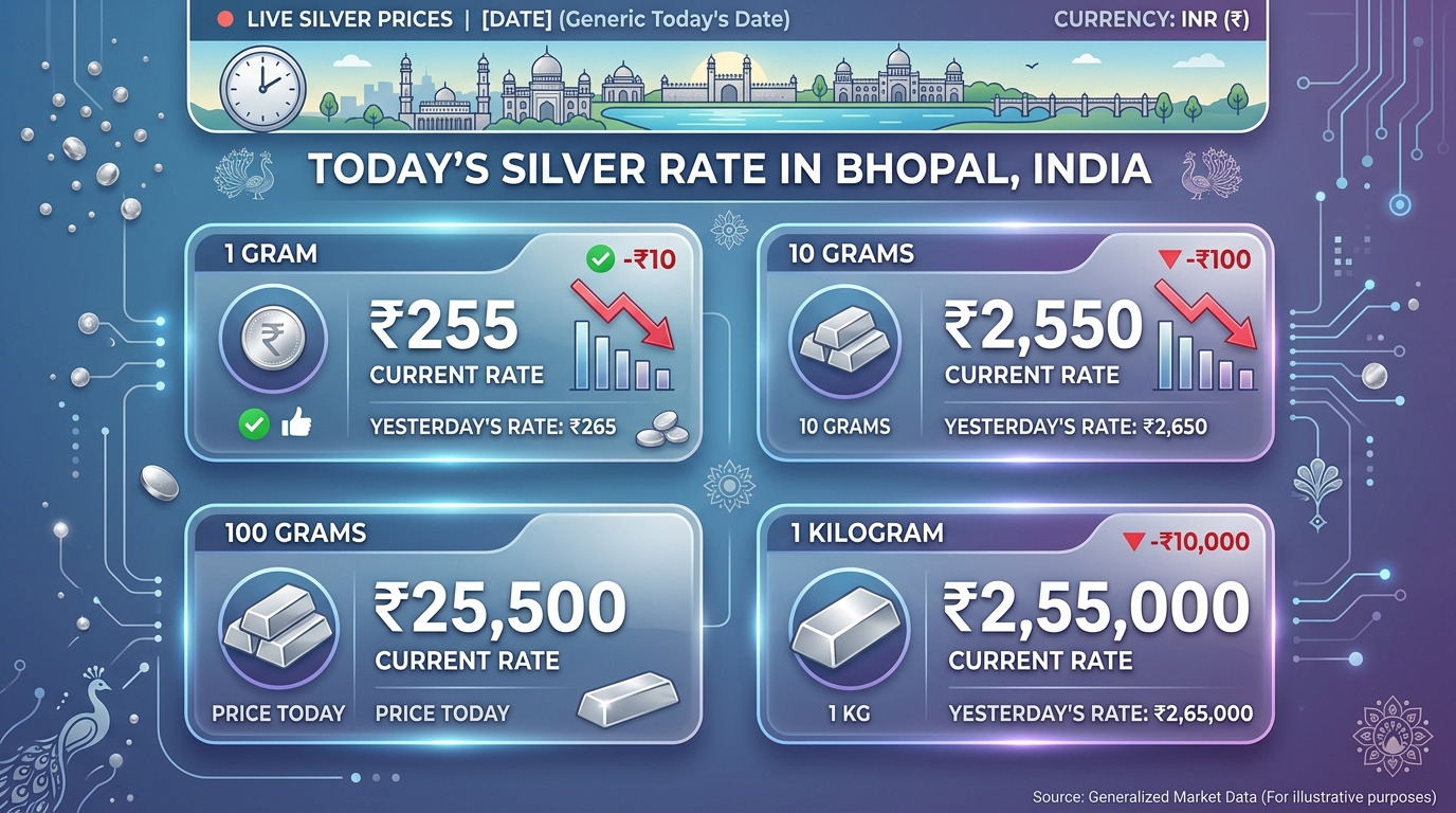भोपाल में चांदी का आज का रेट