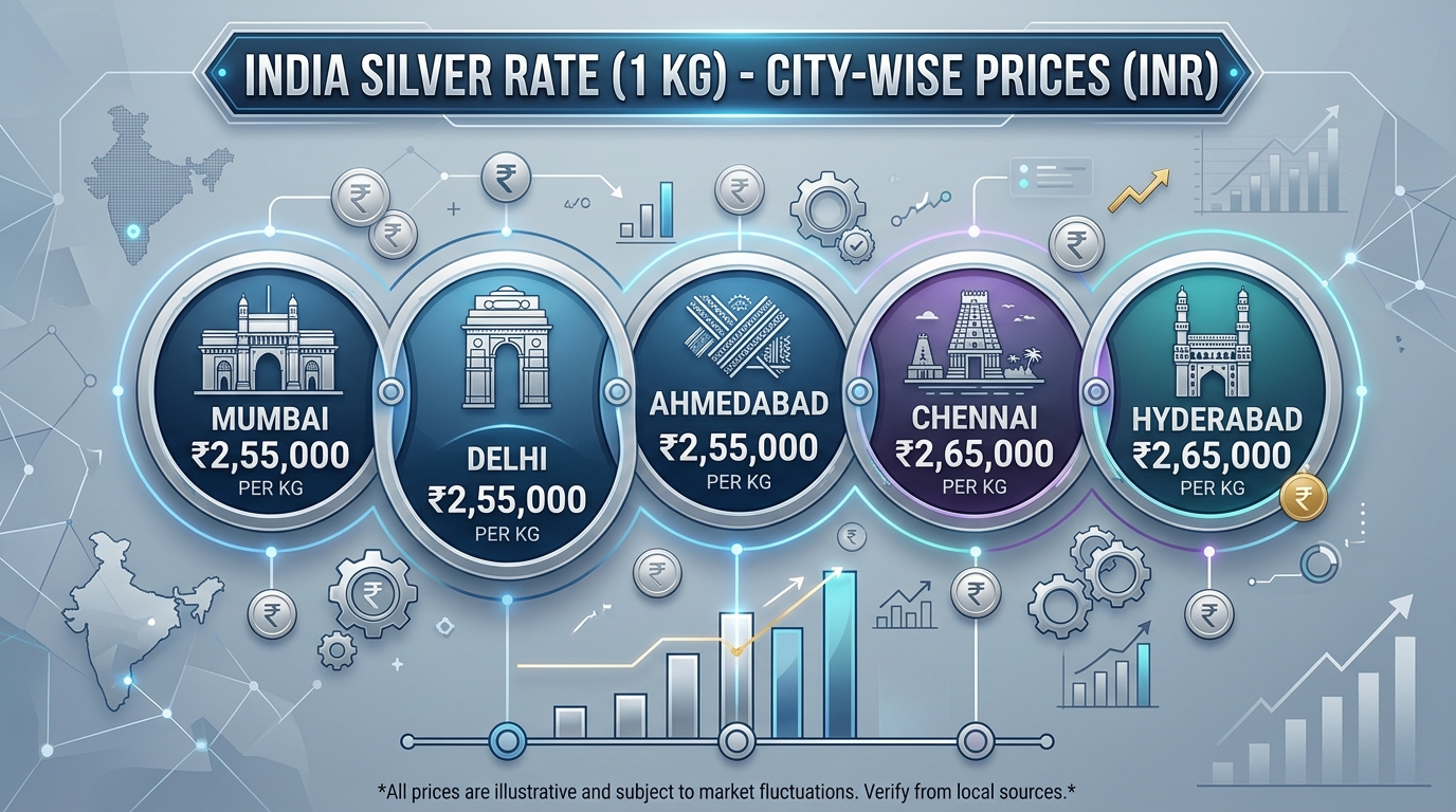 चांदी का रेट (1 किलो)