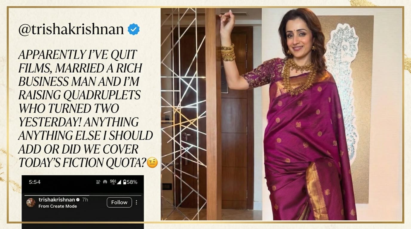 Trisha krishnan satire post Trisha krishnan satire post