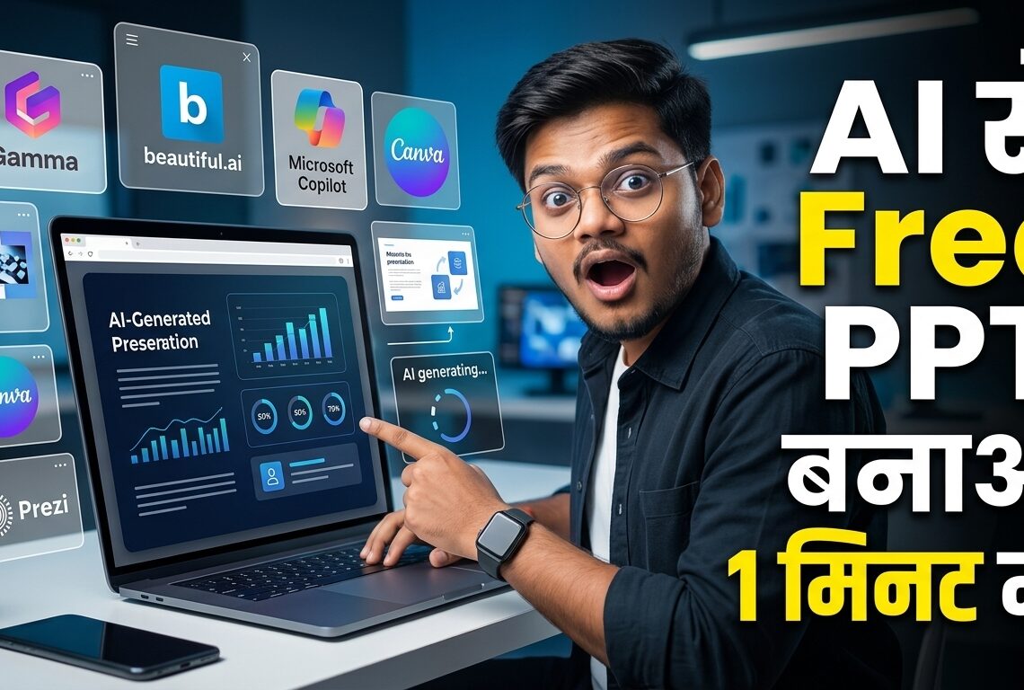 MAIN HEADLINE AI से PPT बनाओ 1 मिनट में