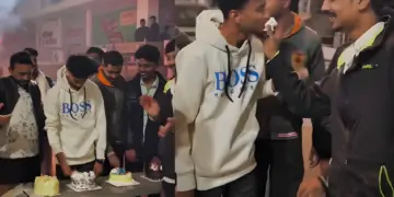 आरोपी Ayan Ahmed के साथ जश्न मनाते दिखे पुलिसकर्मी, केक खिलाने का Video Viral, 3 Policemen सस्पेंड, कानून व्यवस्था पर खड़े हुए गंभीर सवाल