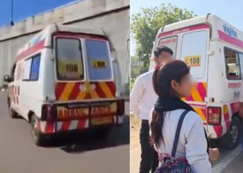 मध्य प्रदेश छतरपुर में वायरल एम्बुलेंस घटना : चलती एम्बुलेंस में अश्लील हरकत का वीडियो हुआ वायरल, लोगों में गुस्सा