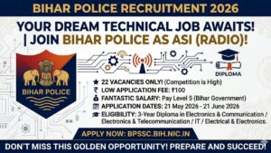 Bihar Police ASI Recruitment 2026