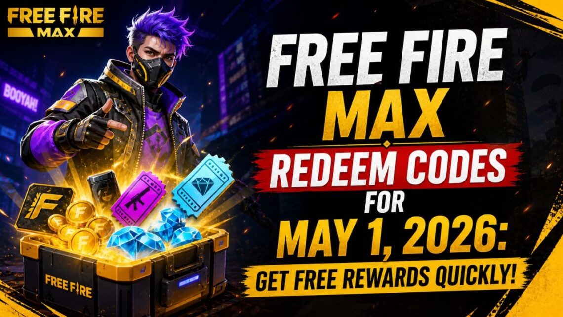 Free Fire MAX Redeem Codes for May 1 2026 Get Free Rewards Quickly 1 मई 2026 के Free Fire MAX रिडीम कोड्स