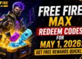 1 मई 2026 के Free Fire MAX रिडीम कोड्स