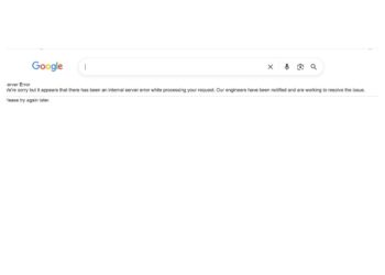 Google Search Down: क्या गूगल भी बंद हो सकता है? हज़ारों यूज़र्स के सामने आया ‘Internal Server Error’, जानें पूरा मामला।