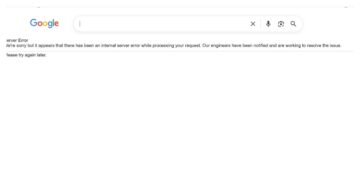 Google Search Down: क्या गूगल भी बंद हो सकता है? हज़ारों यूज़र्स के सामने आया ‘Internal Server Error’, जानें पूरा मामला।