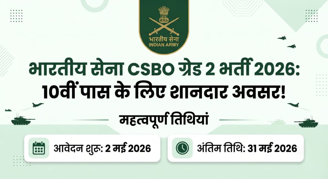 Indian Army CSBO Grade 2 Recruitment 2026