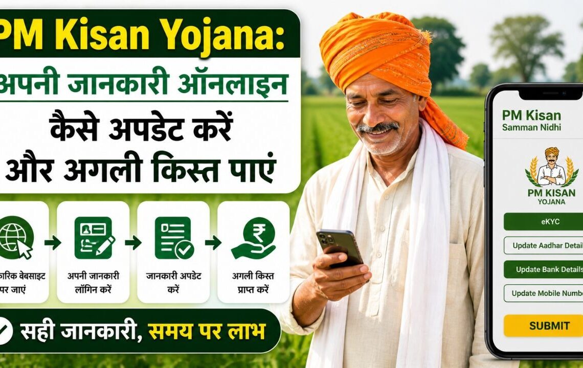 PM Kisan Yojana अपनी जानकारी ऑनलाइन कैसे अपडेट करें और अगली किस्त पाएं