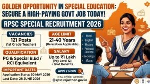 RPSC Special Recruitment 2026
