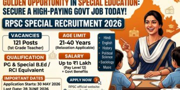 RPSC Special Recruitment 2026